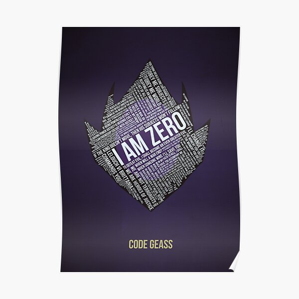 Code GEASS Typography Poster RB1710 product Offical vinland saga 2 Merch